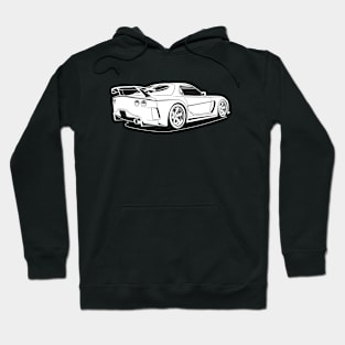 rx7 veilside white print Hoodie